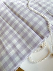 6 yds (9” width) light purple plaid 100% cotton fabric DIY bedding 260202 Azz