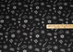 Nobody Fights Alone Nurses Nursing Medical Cotton Fabric 1/2 Yard #10421