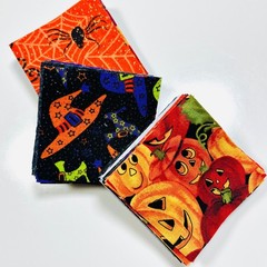 Halloween Fabric Mini Charm Pack 2.5″ Squares, Qty. 42, 100% Cotton