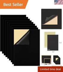 Reusable Black Self-Adhesive Felt Sheets – 10PCS for Crafting and Organization