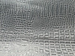 1 Yard Gray Alligator Crocodile Embossed Vinyl Faux Leather Upholstery 36” x 54”