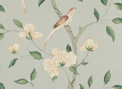 ZOFFANY CURTAIN FABRIC Eleonora 6 METRES STOCKHOLM BLUE LINEN/COTTON BLEND