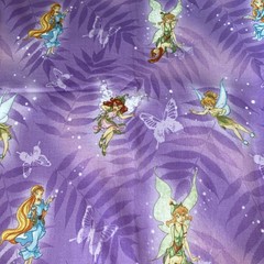 Tinkerbell Fairy Fabric Lot Of 8