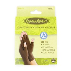 Dritz Crafters Comfort Glove – Small, 1 Pair – 2 Count (Pack of 1), Brown