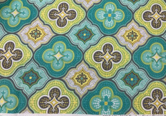 BROTHER SISTER DESIGN STUDIO #MOR.MN-AQUA, TEAL & GRAY (2012)– 1 YARD