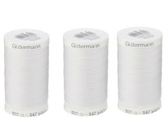 Sew-All, All PurposeThread 547 Yards-Black GUTERMANN Thread 547 yards, White