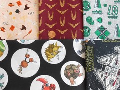 Celebrity TV Show Movie Character Fat /Long Quarter 1/2 Yard Quilt Fabric Bundle