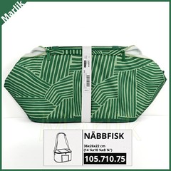 IKEA NABBFISK Insulated Cooler Bag, Patterned/Green, 14 ¼x10 ¼x8 ¾ “, NEW