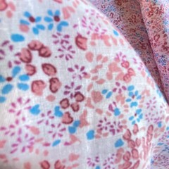 BTY Small Print Abstract Voile Fabric Pastel Pink Blue