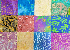 48 PCS BATIK ~ 5″X5″ PRE-CUT QUILT SQUARES CHARM PACK ~ FREE SHIPPING