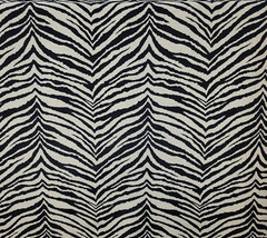 Zebra Flock Velvet Upholstery Fabric BTY 56″ Wide 100% Poly Non-Stretch Soft