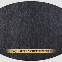 Black Faux Leather Fabric 55″ Wide Upholstery Material Cotton Back for DIY Craft