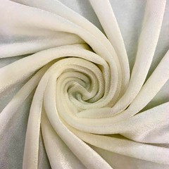 Princess IVORY Polyester Spandex Stretch Velvet Fabric by the Yard for Tops, Dr