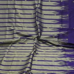 Vintage Gray 100% Pure Silk Handwoven Sari Remnant 5YD Craft Fabric Silk Scrap