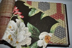 Big FABRIC SAMPLE BOOK Red Spice SEDONA Autumn 45pcs LOT Print Embroidery Woven