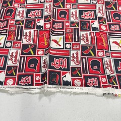 fabric traditions quilting cotton MLB red baseball cardinals 2015 28×58 1.6 yard