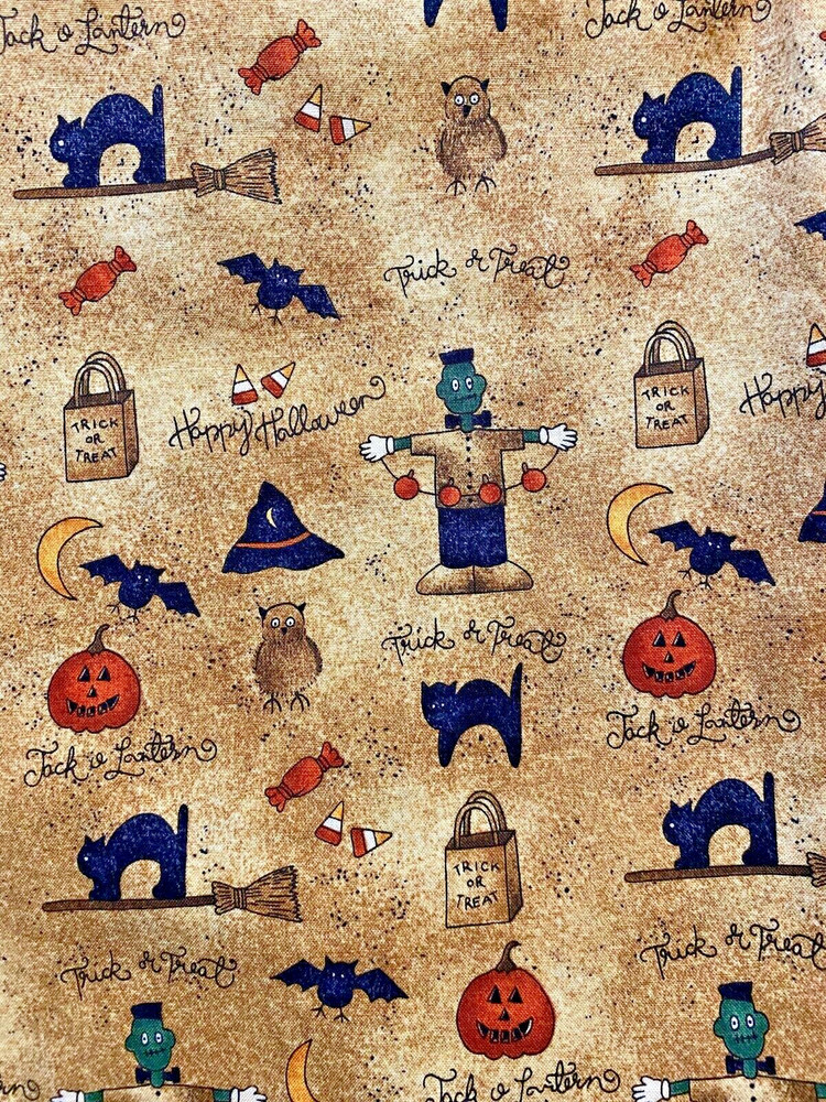 VTG Debbie Mumm Mumms the Word Halloween Monsters Cats Bats Jack O Lanterns BTFQ