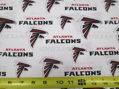ATLANTA FALCONS NFL 100% COTTON 1 YARD PIECE BRAND NEW DESIGN 36″ x 58″