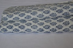 10 Yard Hand Block Print Floral Fabric 100%Cotton NO TARRIF CHARGES 100%✅ZK_216
