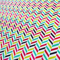 Chevron Striped Fabric Tutti Tango 71468 by AMF 44” long x 45″ wide 100% Cotton