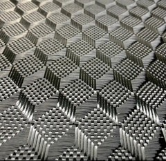 Cubed Jacquard Black Carbon Fiber Fabric Cloth 3K 240g 50cmx100cm