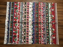 1994 Fabric Traditions Christmas Border #5321 2 Yds X 44in Santa Snowman Angels