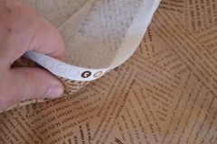 By 1/2 Yd, Brown Bird Book Pages Print on Brown Quilt Cotton, Moda/Taylor,M8129