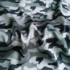 1 yard X 1.48meter Soft Crepe Satin Material Charmeuse Fabric Camouflage Pattern