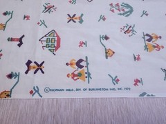 VTG Klopman Mills Dutch Theme Pattern Pale Yellow Back Ground 2.5 yards Fabric