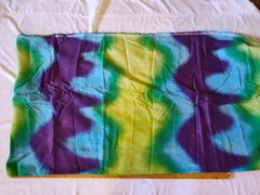 Vibrant Ombre Tie Dye Fabric – 5+ Yards Purple Blue Green Boho Sewing OOP RARE