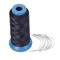 Hair Weaving Thread with C/J/I/T Needles 1500 13 Count (Pack of 1), Black