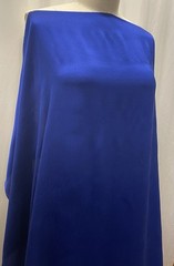 100% Crinkled Silk Crepe Back Satin Deep Royal Blue Fabric 1 Yd. 34″ Long 52″ W