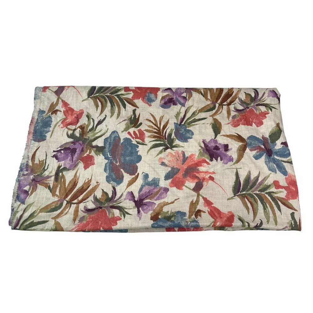 Omega Textile Corp 132×58″ Multicolor Floral Fabric P 5295-9 Tropical Watercolor