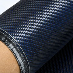 3K 250gsm Carbon Fiber Blue Metallic Reflection Mixed Twill 100*50cm (40″*20″)
