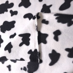Cow Print Fleece Fabric 58″ Wide Black White Cow Spots Fleece Yard