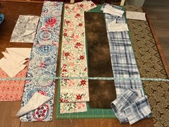 LOT Super Snuggle Flannel Fabric (Joanns) & 1 Brown Fleece Mostly 6.5”W Remnants