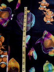 VTG Brigh Multicolored Tropical Fish on Black by Springs Industries BTHY