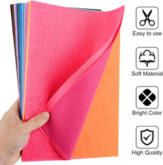 20 Pcs Felt Fabric Sheet 8″ x 12″ Assorted Color Felt Fabric Sheets for Crafts D
