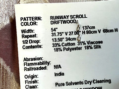 ROBERT ALLEN Designer Sample Damask Sheer Fabric Set / 2 Ivory Off-White Shiny