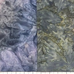 9 Fat Quarters Grey Tone Handpaints #2 Lunn Fabric FQ Pack 100% Cotton Blue