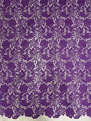 Maggie PURPLE Guipure Venice Heavy Lace Fabric by the Yard – 10019