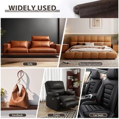 Faux Leather 1.3mm Upholstery Fabric by the Yard 55×108 Inch Yellow Coffee | …