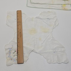 Vintage Linen Scrap Lot For Quilting & Crafting Florals Emroidery Lace Lot X 14