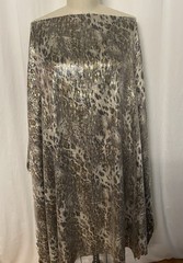 Exquisite Gold Silver Sequin Abstract Leopard Snake Fabric 1 Yard Long 56 ” Wide