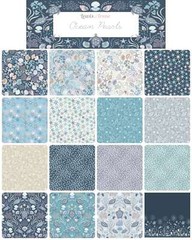 Lewis & Irene – Ocean Pearls – Starfish W/ Pearl Metallic – Dark Blue, BTY