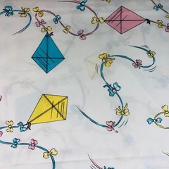 Novelty Pastel Kites with Bows Fabric 45″ Wide – 3 yards for Nursery or Baby