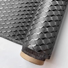 Cubed Jacquard Black Carbon Fiber Fabric Cloth 3K 240g 50cmx100cm