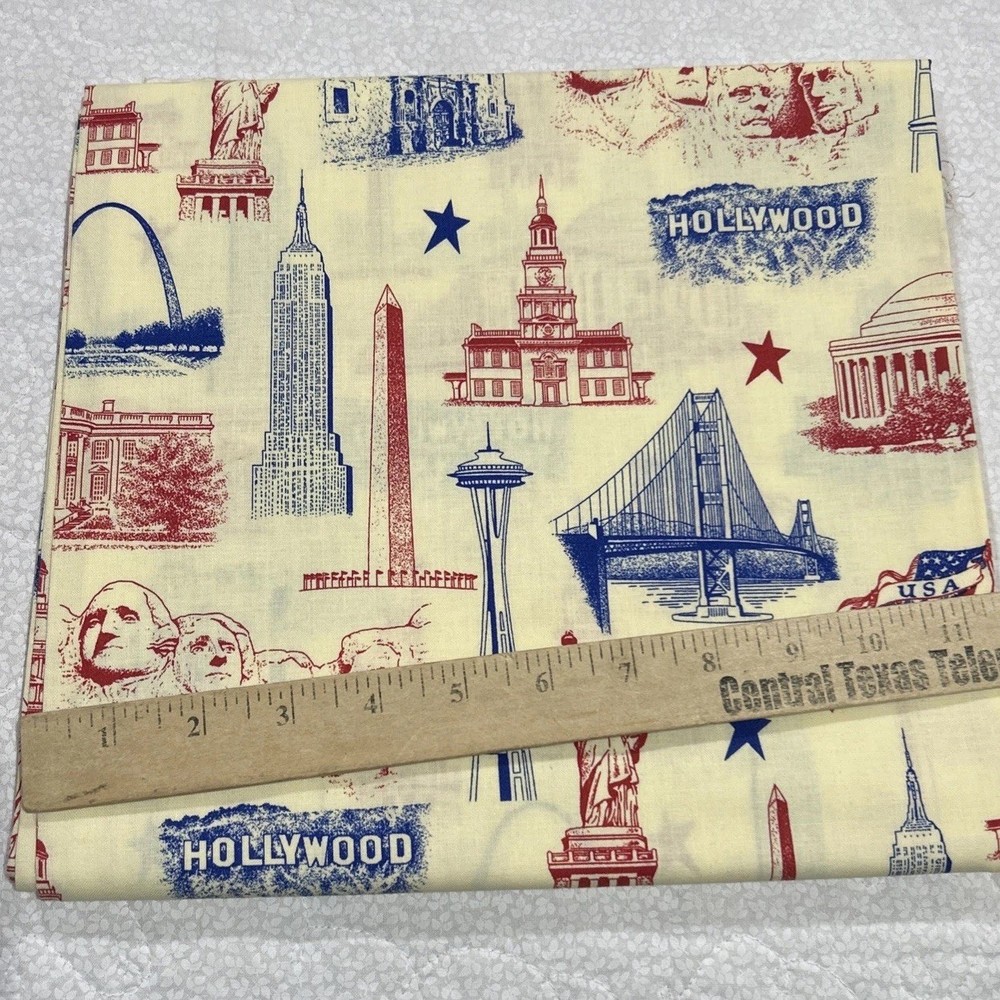 5 Yards X 44” AKO/NDA See The USA Fabric Material Continuous