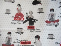 Saturday Evening Post Springs “Grateful for Coffee” Cotton Fabric 1YX44″