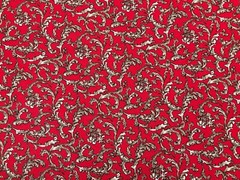 Liverpool Fabric-Red Brown White Damask-LVPR243-Sold by the Yard